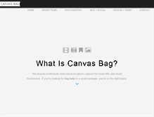 Tablet Screenshot of canvasbagmedia.com